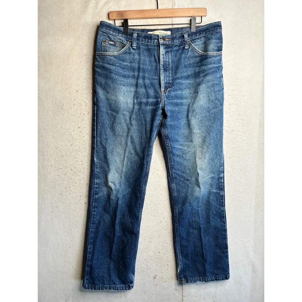 Lee Mens Regular Fit Straight Leg Blue Denim Jeans 36x31 Medium Wash 2020389